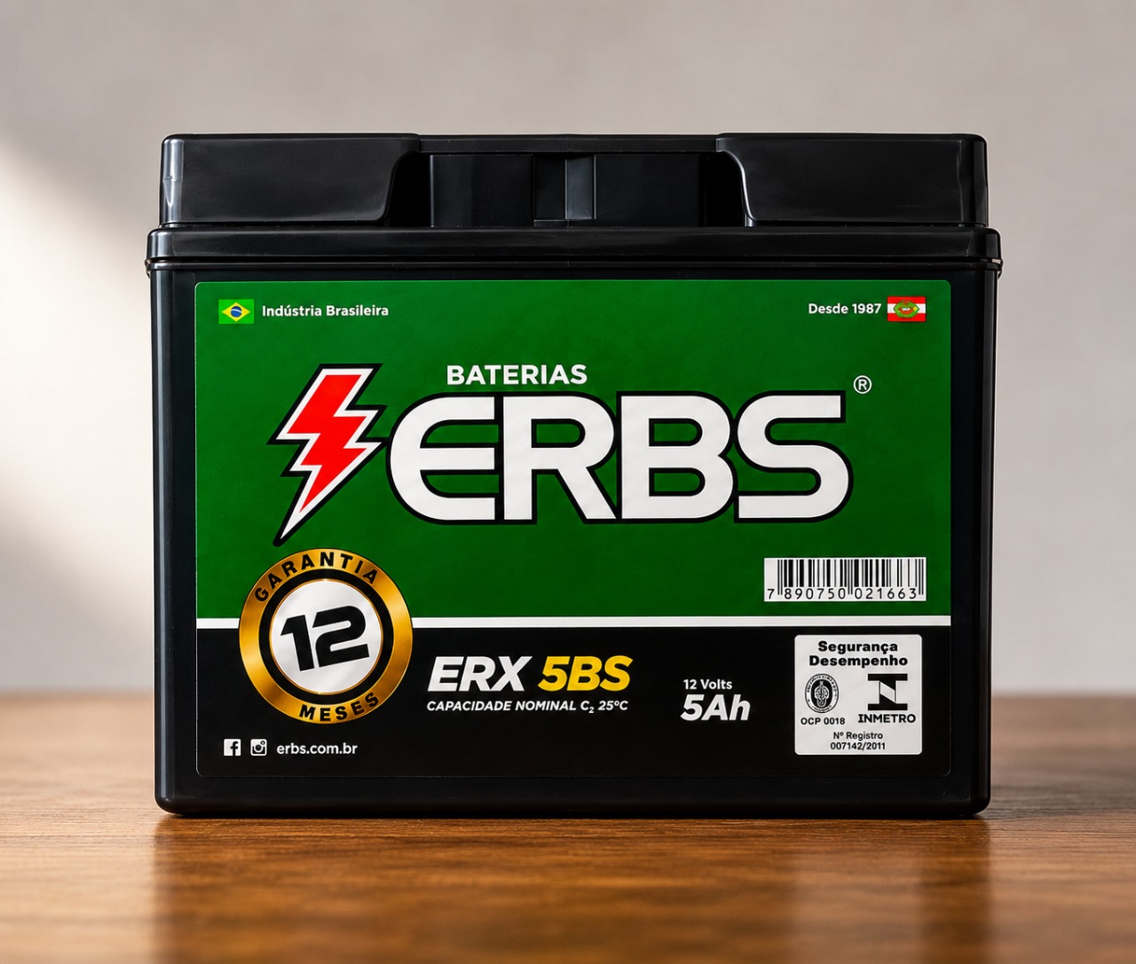 Bateria ERBS ERX 5BS de 5Ah para motocicletas