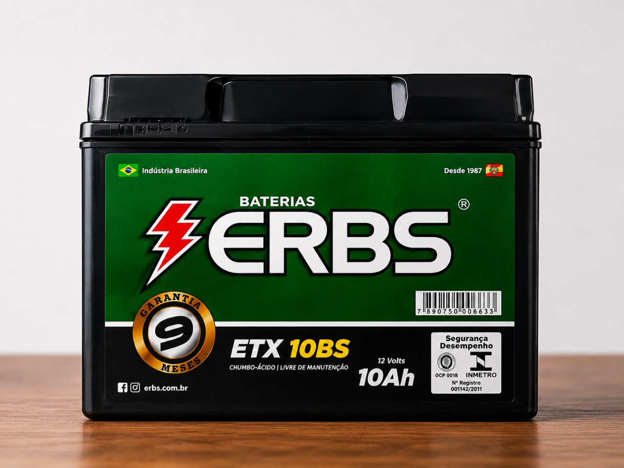Bateria ERBS ETX 10BS de 10Ah para motocicletas