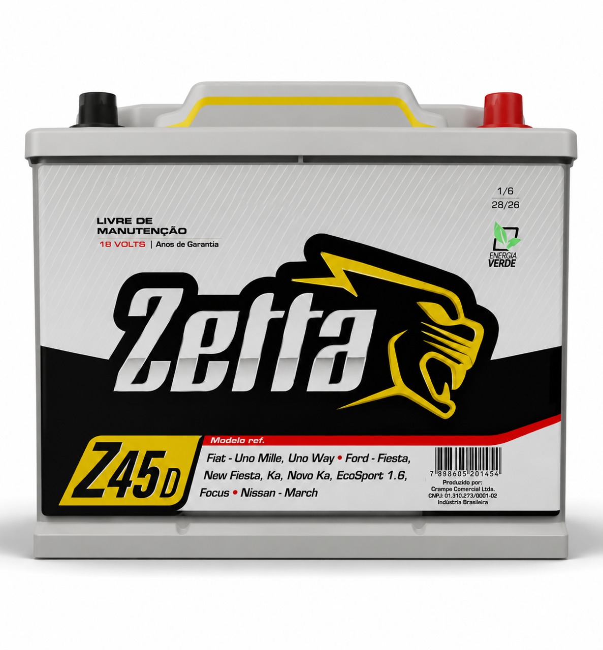 Bateria automotiva Zetta Z45D